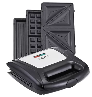 £14.99 • Buy 3in1 Sandwich Waffle Toastie Panini Maker 850W Detachable Plate - Used