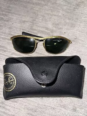 B&L RAY-BAN USA L0255 OLYMPIAN I DLX WRAP SUNGLASSES W/CASE VINTAGE • $124.99