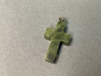 Antique Jade Stanhope Cross Bracelet Charm WW2  Memory Bangor N. Ireland • $68