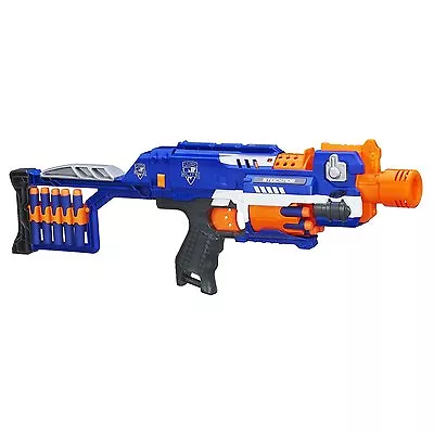 Nerf Elite Stockade Blaster Kids Toy Gun 10-Dart Revolving Barrel Remove Stock • $124.95