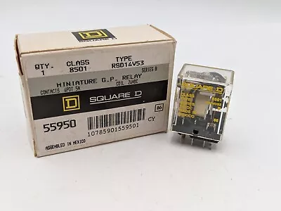 Square D 8501RSD14V53 Miniature Relay Series B 24VDC Coil 14 Pin Socket Mounting • $15