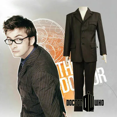 £76.56 • Buy New! 10th Doctor Doctor Who David Tennant Brown Suit Uniform Cosplay Costume Set