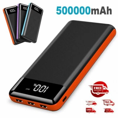 $29.99 • Buy 500000mAh Portable Power Bank 3USB LCD External Battery Charger For Cell Phone