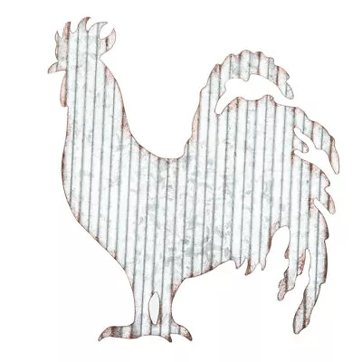 Farmhouse Rustic Corrugated Rooster Wall Hanging Decor • $11.99