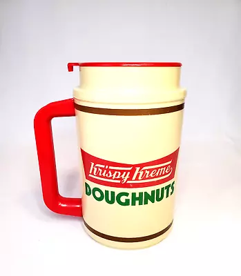 Vintage Krispy Kreme Doughnuts Thermo Plastic Travel Mug Hot/Cold 22 Oz. Nice • $24