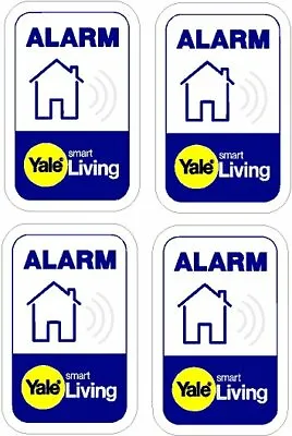 £4.99 • Buy 4 X YALE Protected Alarm Window Stickers OUTDOOR STICKERS X 4