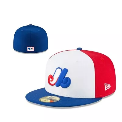 Mens Montreal Expos Blue/white Embroidery 59FIFTY Fitted Cap MLB Baseball CapNEW • $15.75