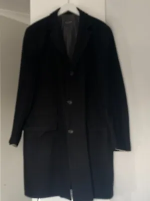 Elegant Wool &Cashmere Italian Marc O'Polo Long Black Coat Size 54 Large • £10