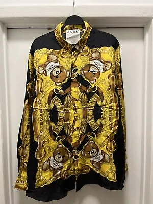 Moschino Shirt Size 18 Silk With Bear Print • $350