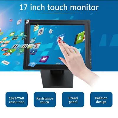 15/17 Touch Screen Monitor Usb/vga/hdmi Pos Pc Touchscreen Monitor Retail Hotel • $127.30