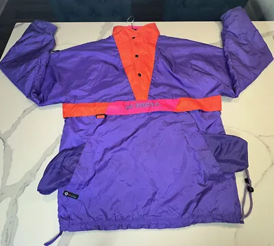 Vintage 90s THE SKI Fleece Jacket Multicolor Outdoor Snowboarding Size XL • $48