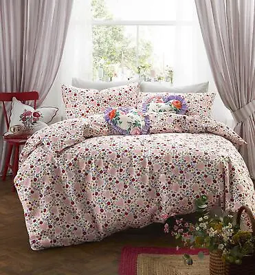 Cath Kidston Bedding Duvet Cover Set Quilt Cover Bed Set Floral Frill Hearts  • £29.99