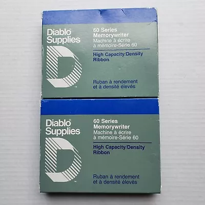 Lot Of 2 Diablo Supplies Black Ribbon Fits Xerox Memorywriter 60 Series New • $15.63