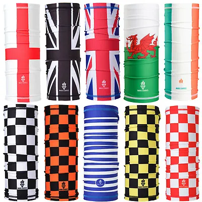 Black White Check Biker Neck Tube Scarf Snood MOD Union Jack Flag Bandana Gaiter • £3.99