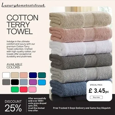 4X Large Jumbo Bath Sheets 100% Egyptian Cotton Big Towels Big Bargain 500 GSM • £10.99