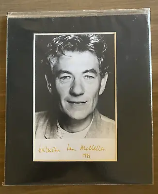 Vintage Signed Autograph Cut - British Actor - Ian McKellen • £25