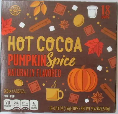 Beaumont Pumpkin Spice Hot Cocoa K-cups 18 Pod Box • $11.99