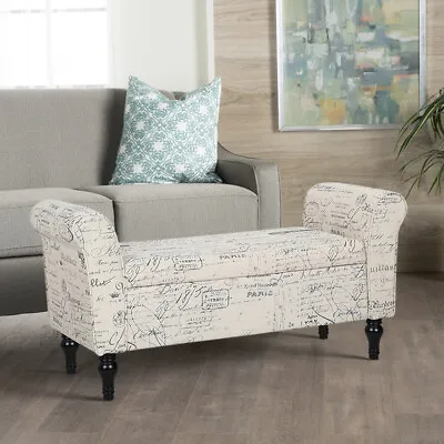 Ottoman Storage Box Trunk Chest Bedding Blanket Large Velvet Bench Pouffe Seat • £71.95