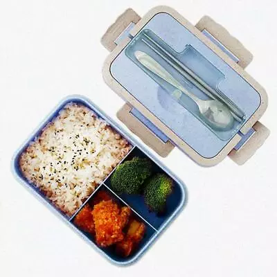 Lunch Box Portable Bento Box Food Storage Container Microwave+ Spoon+ Chopsticks • $10.99