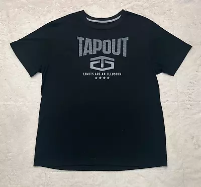 Tapout Shirt Men Large Black Short Sleeve Limits Are An Illusion MMA UFC • $16.91