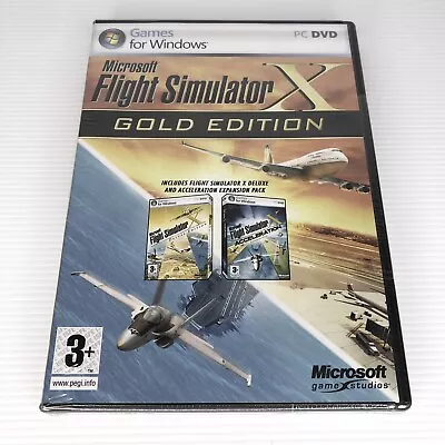 Flight Simulator X Gold Edition Microsoft With Acceleration Expansion Pack - New • $95.05