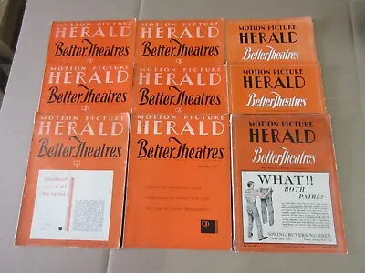Vintage Motion Picture Herald Better Theatres Magazine Lot Of 9 Magazines   20 • $311.20