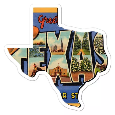 Vintage Texas State Vinyl Decal Sticker Indoor Outdoor 3 Sizes #8844 • $15.57