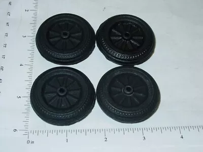 4 Wyandotte Black Rubber Simulated Spoke Wheel/Tire Toy Parts WYP-010B-4 • $25