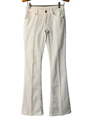 Vince Womens Size 24 Optic White Flared Jeans Low Rise • $22.95