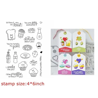 £3.71 • Buy Unicorn Cats Birthday Gift Clear Rubber Stamps DIY Scrapbooking Embossing Crafts
