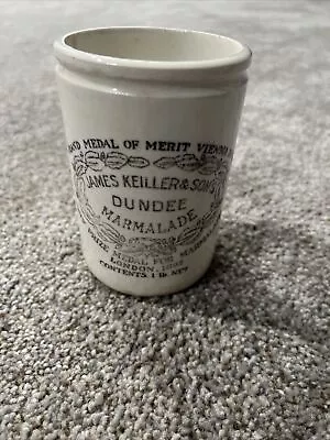 Antique Vtg English James Keiller & Sons Stoneware Dundee Marmalade Jam Jar 1 Lb • $39.99