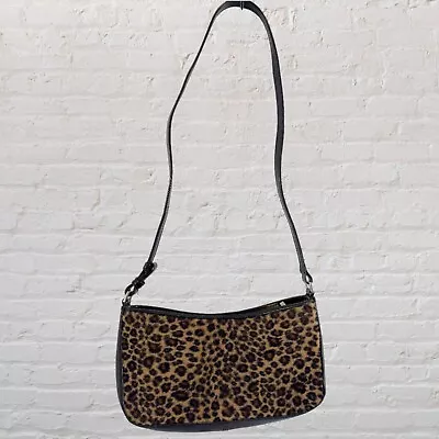 VtG Y2k Express Leopard Print  Black Patent Leather Purse Shoulder Bag  • $19