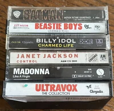 Lot Of 80s Cassette Tapes Beastie Boys Madonna Prince Billy Idol Etc • $39.99