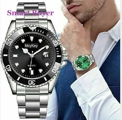 £6.75 • Buy 2022 Luxury Men Stainless Steel Watch Casual Analog Date Quartz Wristwatches UK