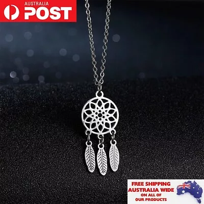 Stainless Steel Dream Catcher Necklace Pendant Fashion Accessories Jewelry Gift • $10.95