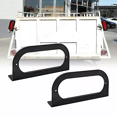 2pc 6  Oval Trailer Tail Light  L Mounting Bracket For Truck Boat RV • $13.50