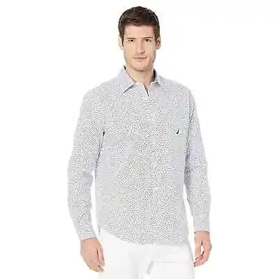 Nautica Men's Button Down Long Sleeve Shirt Color White Size Small $69.50 • $19.99