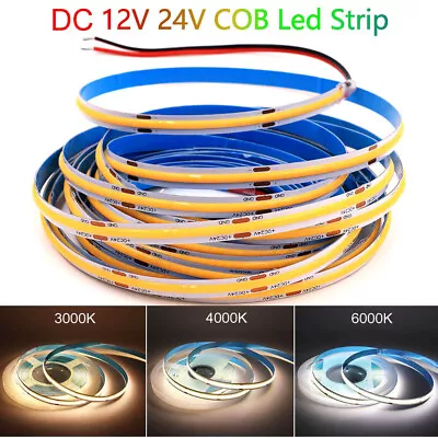 1m~10m COB Led Strip Lights Flexible Tape Light Bar Room Home Indoor Decoration • $0.99