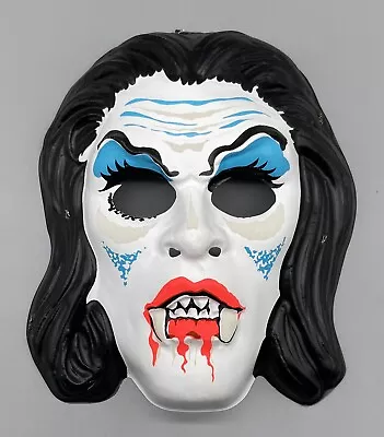 Vintage Halloween Ben Cooper Mask 1979 Female Vampire Woman Blood Demon Dracula • $44.99