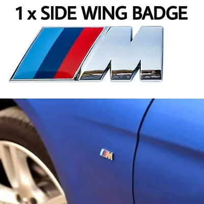 1X M SPORT LOGO BADGE STICKER  FITS BMW WING SELF ADHESIVE M X 3 5 Series • $12.50