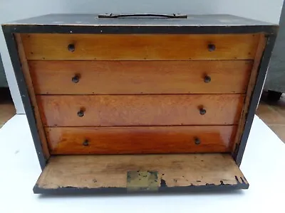 Vintage Collector's Cabinet / Draughtsman Drawers With Working Key • £135