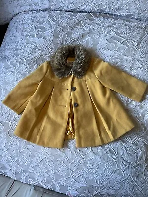 Baby Girl 9-12 Months Smart Coat (mustard) • £3.50
