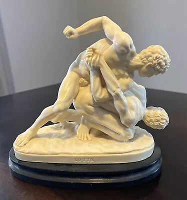 Nude Men Wrestling Resin Sculpture  Lotta  By A. SANTINI Italy • $59