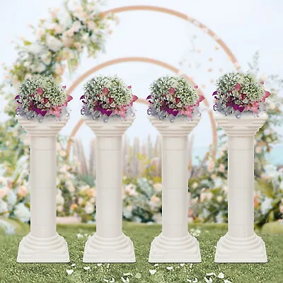 Classic Triumphant Columns 4 White Roman Pillar Durable Wedding Decorative Stand • $128.25