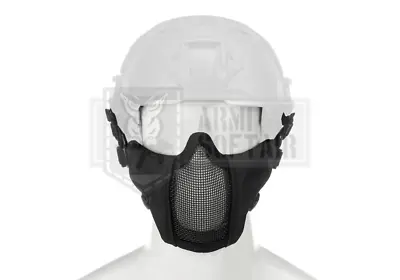 INVADER GEAR Steel Half Face SOFT Mask MESH MKII FAST HELMET BLACK AIRSOFT  • £13.37