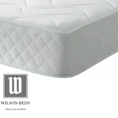 Superior 9  Deep White Hybrid Spring Mattress With Memory Foam Layer 6 UK Sizes • £94.99