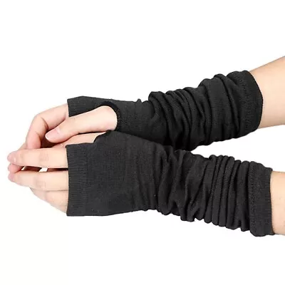 Men Women Unisex Knitted Fingerless Gloves Soft Warm Long Mitten Warm Wint U6O7 • $3.62