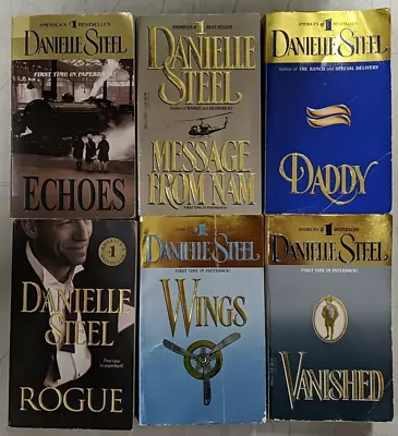 Danielle Steel [Paperback] Echoes Message From Nam Daddy Rogue Wings Vanished X6 • $16.99