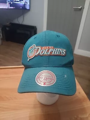 Mitchell And Ness Miami Dolphins Adjustable Snapback Cap Hat NFL Football • £9.99