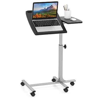 Adjustable Angle & Height Rolling Laptop Notebook Desk Stand Over Sofa Bed Table • $59.95